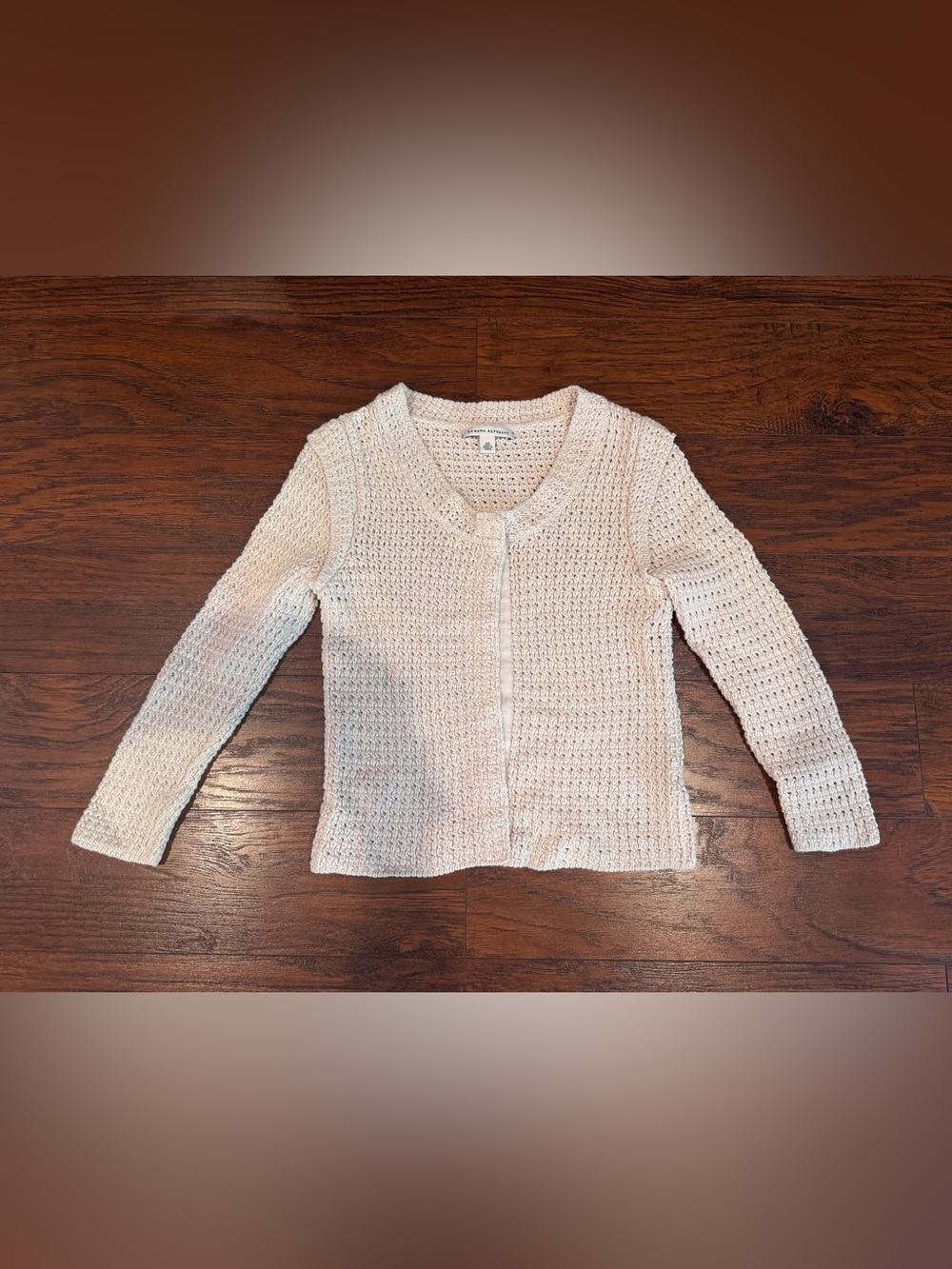 {Banana Republic} Cream Open Stitch Crochet Knit Cardigan Sweater